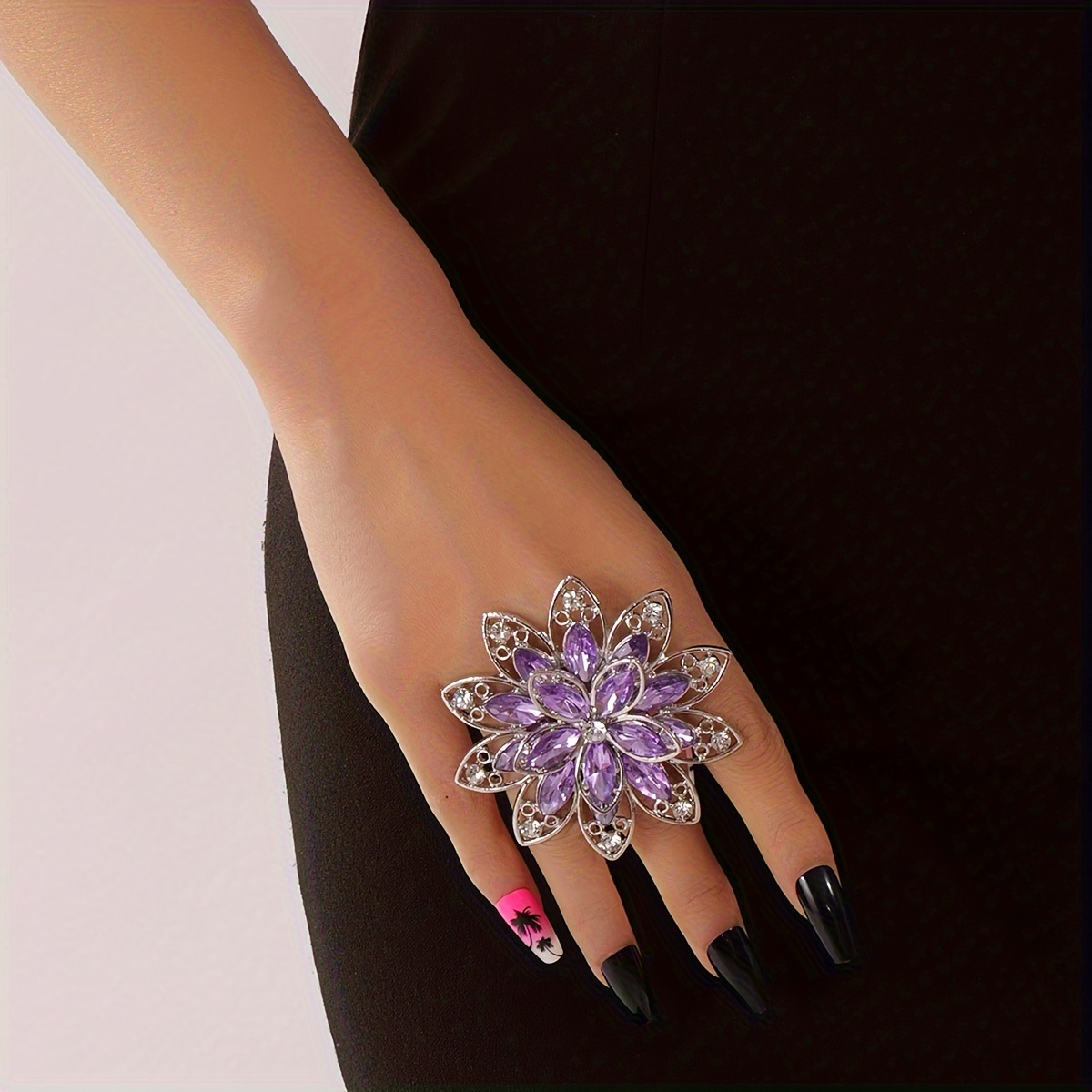 Everyday Floral Embellished Ring for Parties & Weddings